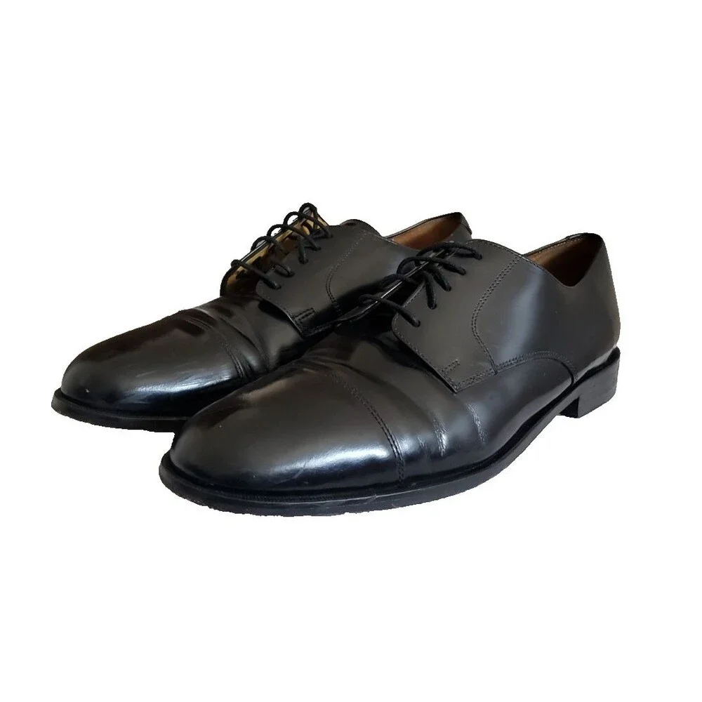Cole Haan Lexington II Black Cap Toe Oxfords Men's Size 12D C02701
